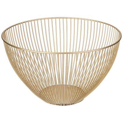 КОРЗИНА ДЛЯ ФРУКТОВ ЗОЛОТАЯ 24,5*24,5*14 СМ (КОР=12ШТ)-0