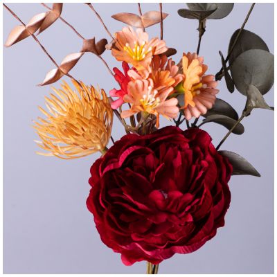 БУКЕТ ИСКУССТВЕННЫХ ЦВЕТОВ ВЫСОТА=40,5 СМ БЕЗ УПАКОВКИ (МАЛ=12ШТ./КОР=144ШТ.)-1