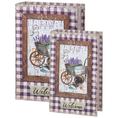 НАБОР ШКАТУЛОК-КНИЖЕК ИЗ 2-Х ШТ. 27Х18Х7/21Х13Х5 СМ-0