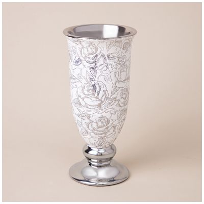 ВАЗА ДЕКОРАТИВНАЯ НА НОЖКЕ 12Х25 СМ-0