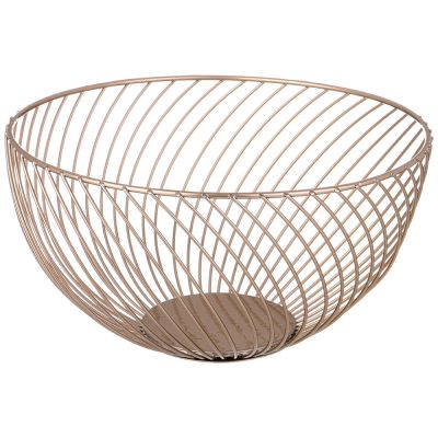 КОРЗИНА ДЛЯ ФРУКТОВ ЗОЛОТАЯ 25.5*25.5*13 СМ (КОР=6ШТ)-0