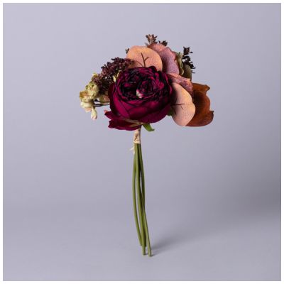 ЦВЕТОЧНАЯ КОМПОЗИЦИЯ ИЗ ПИОНОВ ДЛИНА=26СМ , ЦВЕТ ЛИЛОВЫЙ МАЛ.УП.=24ШТ-1