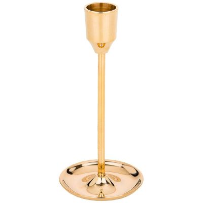 ПОДСВЕЧНИК НА 1 СВЕЧУ. ВЫСОТА=16 СМ. ЛАТУНЬ (КОР=48ШТ.)-0