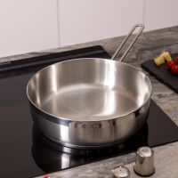 СКОВОРОДА AGNESS PROFESSIONAL 28Х8 СМ, 5 Л ВЫСОКОКАЧЕСТВЕННАЯ НЕРЖ СТАЛЬ 18/10 ИНДУКЦИОННОЕ ДНО