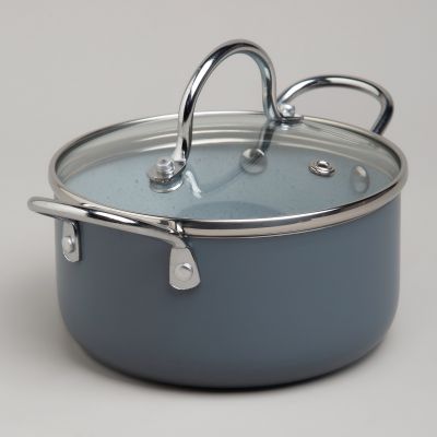 КАСТРЮЛЯ AGNESS С АНТИП. ПОКР.  И СТЕКЛ. КРЫШКОЙ 950 МЛ, 14*7 СМ-2