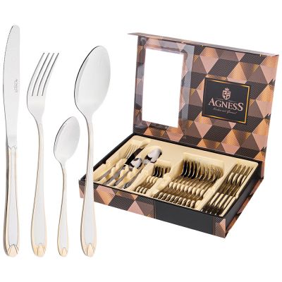 НАБОР СТОЛОВЫХ ПРИБОРОВ AGNESS НА 6 ПЕРСОН 24 ПР.-0