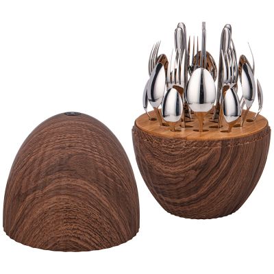 НАБОР СТОЛОВЫХ ПРИБОРОВ НА ПЛАСТИКОВОЙ ПОДСТАВКЕ, 24ПР-0