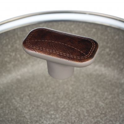 СОТЕЙНИК СО СТЕКЛ. КРЫШКОЙ И АНТИПРИГАРНЫМ ПОКРЫТИЕМ PFLUON MARBLE, 26*7,5 СМ-4