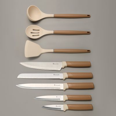 НАБОР AGNESS ИЗ 9ПР: 5 НОЖЕЙ, ПОЛОВНИК, ЛОПАТКА И ШУМОВКА, ВРАЩАЮЩАЯСЯ ПОДСТАВКА-6