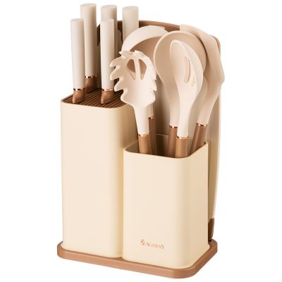 НАБОР AGNESS ИЗ 12ПР: 5 НОЖЕЙ,ДОСКА,ПОДСТАВКА,ПОЛОВНИК,ЛОЖКА,ЛОПАТКА,ШУМОВКА,ЛОЖКА ДЛЯ СПАГЕТТИ-0