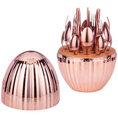 НАБОР СТОЛОВЫХ ПРИБОРОВ НА ПЛАСТИКОВОЙ ПОДСТАВКЕ, 24ПР-0