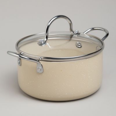 КАСТРЮЛЯ AGNESS С АНТИП. ПОКР.  И СТЕКЛ. КРЫШКОЙ 1350 МЛ, 16*8 СМ-2