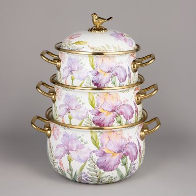 НАБОР КАСТРЮЛЬ AGNESS ЭМАЛИРОВАННЫХ СЕРИЯ 