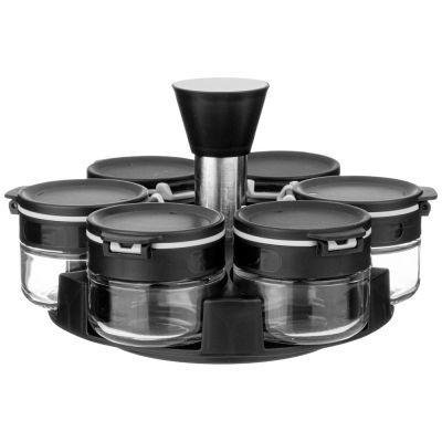 НАБОР ЕМКОСТЕЙ ДЛЯ СПЕЦИЙ 6ШТ 85МЛ НА ПОДСТАВКЕ AGNESS-3