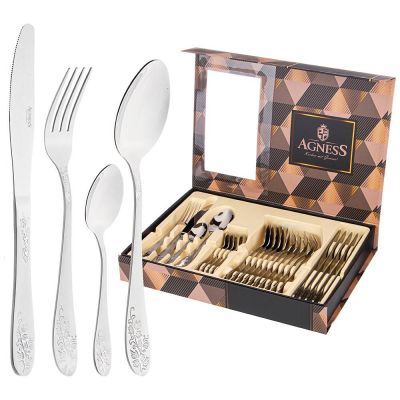 НАБОР СТОЛОВЫХ ПРИБОРОВ AGNESS НА 6 ПЕРСОН 24 ПР.-0