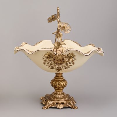 БЛЮДО НА НОЖКЕ 32*24*34 СМ-4