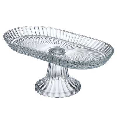 БЛЮДО НА НОЖКЕ ОВАЛЬНОЕ 28*14*12 СМ-0