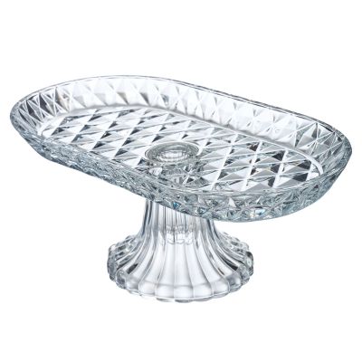 БЛЮДО НА НОЖКЕ ОВАЛЬНОЕ 28*14*12 СМ-0