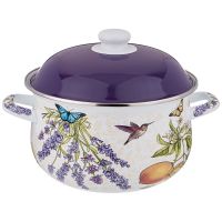 КАСТРЮЛЯ AGNESS ЭМАЛИРОВАННАЯ С ЭМАЛ.КРЫШКОЙ СЕРИЯ 