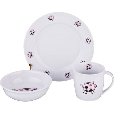 НАБОР ПОСУДЫ НА 1 ПЕРСОНУ 3 ПР.: КРУЖКА 300МЛ+ТАРЕЛКА 21,5СМ + САЛАТНИК 15СМ.-0