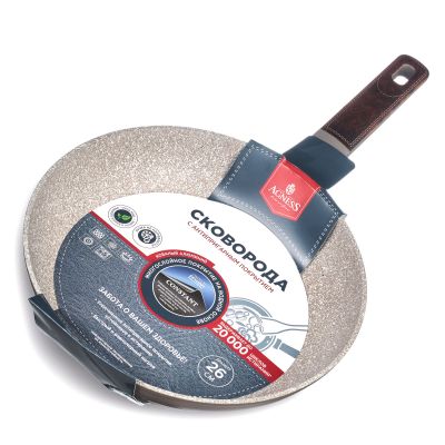 СКОВОРОДА С АНТИПРИГАРНЫМ ПОКРЫТИЕМ PFLUON MARBLE, 26*5 СМ-4