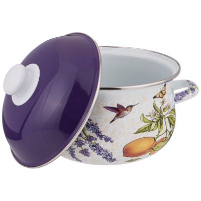 КАСТРЮЛЯ AGNESS ЭМАЛИРОВАННАЯ С ЭМАЛ.КРЫШКОЙ СЕРИЯ 