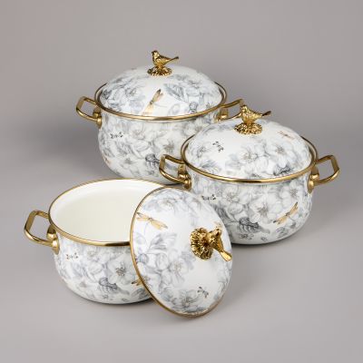 НАБОР КАСТРЮЛЬ AGNESS ЭМАЛИРОВАННЫХ СЕРИЯ 