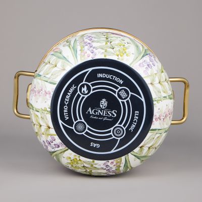 НАБОР КАСТРЮЛЬ AGNESS ЭМАЛИРОВАННЫХ СЕРИЯ 