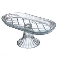 БЛЮДО НА НОЖКЕ ОВАЛЬНОЕ 28*14*12 СМ