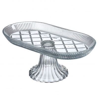 БЛЮДО НА НОЖКЕ ОВАЛЬНОЕ 28*14*12 СМ-0