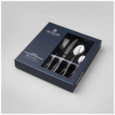 НАБОР СТОЛОВЫХ ПРИБОРОВ PRIMA AGNESS 16 ПР., СТАЛЬ 18/10-1