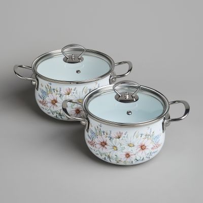 НАБОР КАСТРЮЛЬ AGNESS ЭМАЛИРОВАННЫХ СЕРИЯ 