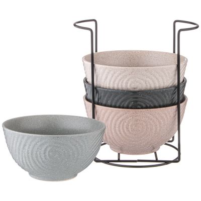 НАБОР САЛАТНИКОВ ИЗ 4 ШТ. НА МЕТАЛ-ОЙ ПОДСТАВКЕ КОЛЛЕКЦИЯ 