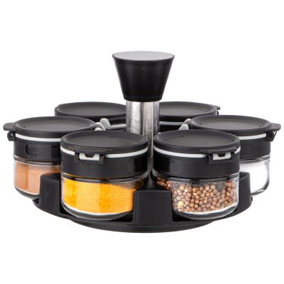 НАБОР ЕМКОСТЕЙ ДЛЯ СПЕЦИЙ 6ШТ 85МЛ НА ПОДСТАВКЕ AGNESS-4