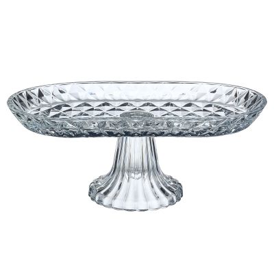 БЛЮДО НА НОЖКЕ ОВАЛЬНОЕ 28*14*12 СМ-1