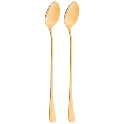 НАБОР ЛОЖЕК ДЛЯ КОКТЕЛЕЙ AGNESS, 2 ШТ  ДЛИНА 19.5 СМ. МАЛ. УП. = 40 ШТ-0