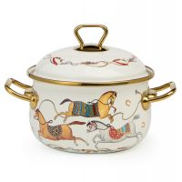 КАСТРЮЛЯ LEFARD ЭМАЛИРОВАННАЯ С КРЫШКОЙ, СЕРИЯ PASSAGE, 2,1Л, ДИА.16СМ ПОДХОДИТ ДЛЯ ИНДУК.ПЛИТ