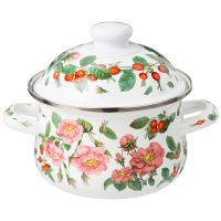 КАСТРЮЛЯ AGNESS ЭМАЛИРОВАННАЯ С ЭМАЛ.КРЫШКОЙ СЕРИЯ 