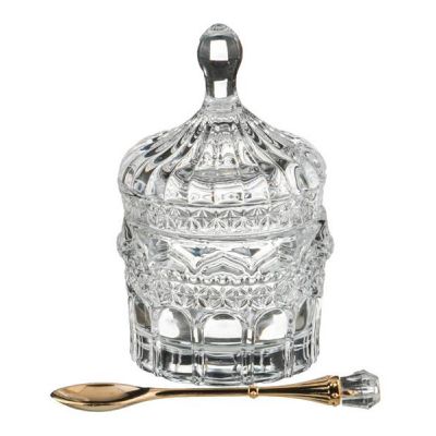 ИКОРНИЦА С ЛОЖКОЙ 125 МЛ. 7,5*7,5 СМ. ВЫСОТА=12 СМ. КОЛЛЕКЦИЯ 