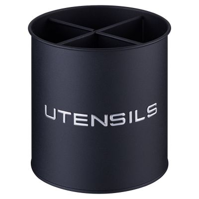 ПОДСТАВКА AGNESS ПОД КУХОННЫЕ ПРИБОРЫ, 14*15 СМ, ЦВЕТ: BLACK-0