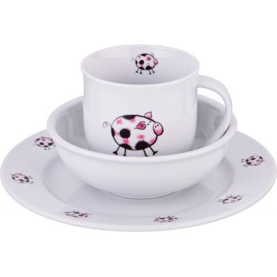 НАБОР ПОСУДЫ НА 1 ПЕРСОНУ 3 ПР.: КРУЖКА 300МЛ+ТАРЕЛКА 21,5СМ + САЛАТНИК 15СМ.-2