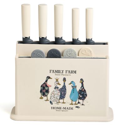 НАБОР AGNESS ИЗ 10ПР: 5 НОЖЕЙ, 4 ДОСКИ И ПОДСТАВКА, СЕРИЯ 