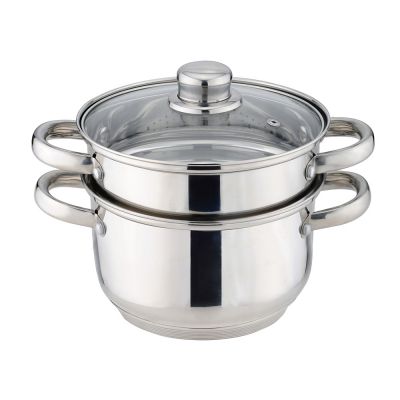 КАСТРЮЛЯ-ПАРОВАРКА AGNESS 2-Х ЯРУСНАЯ, 3 ПРЕДМЕТА, СЕРИЯ 