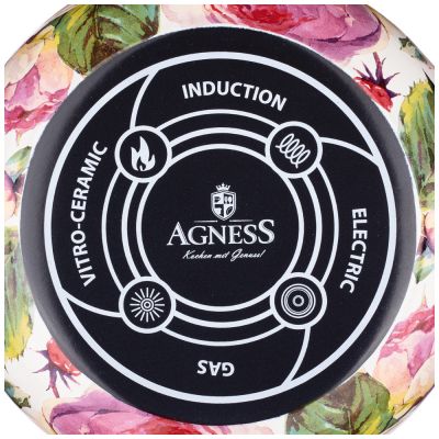 КОВШ AGNESS ЭМАЛИРОВАННЫЙ, СЕРИЯ ВИНТАЖ ДЛИНА=31 СМ. ДИАМЕТР=14 СМ. 0,9Л (КОР=4ШТ.)-2