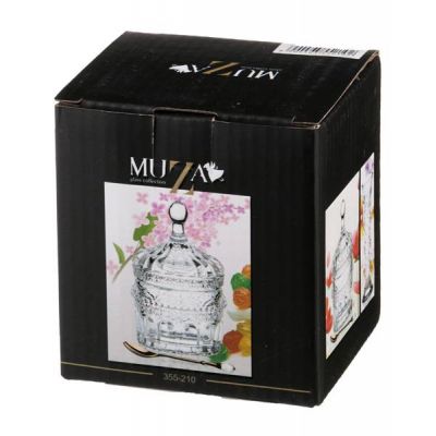 ИКОРНИЦА С ЛОЖКОЙ 125 МЛ. 7,5*7,5 СМ. ВЫСОТА=12 СМ. КОЛЛЕКЦИЯ 