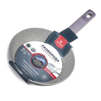 СКОВОРОДА С АНТИПРИГАРНЫМ ПОКРЫТИЕМ PFLUON MARBLE, 20*4,5 СМ-4
