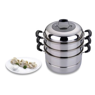 КАСТРЮЛЯ-МАНТОВАРКА AGNESS 3 УРОВНЯ ДИАМЕТР=26 СМ.7 Л. ИНДУКЦИОННОЕ ДНО (КОР=4ШТ)-0