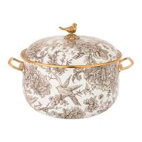 КАСТРЮЛЯ ЭМАЛИРОВАННАЯ AGNESS С КРЫШКОЙ, СЕРИЯ ROYAL GARDEN 4,8Л, ДИА.22СМ ПОДХОДИТ ДЛЯ ИНДУКЦИОН.ПЛ