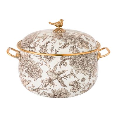 КАСТРЮЛЯ ЭМАЛИРОВАННАЯ AGNESS С КРЫШКОЙ, СЕРИЯ ROYAL GARDEN 4,8Л, ДИА.22СМ ПОДХОДИТ ДЛЯ ИНДУКЦИОН.ПЛ-0