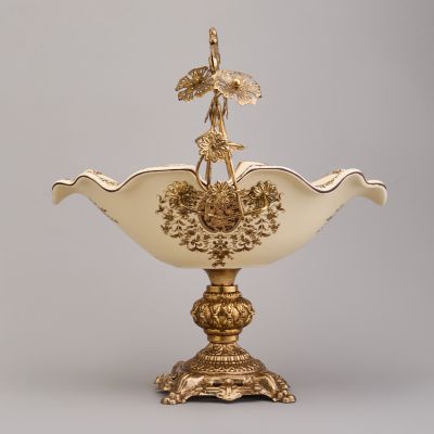 БЛЮДО НА НОЖКЕ 32*24*34 СМ-5